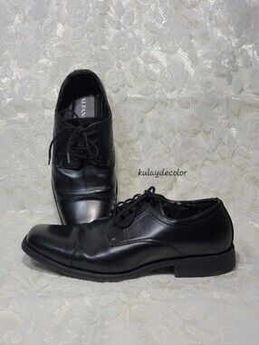 Alfani Adam Cap Toe Oxford Black Men's Lace-Up Dress Shoes Size 9M